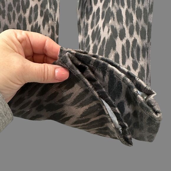L'Agence Marguerite Leopard Print Ankle Midrise Cropped Pants Women's 26 NWOT - Picture 10 of 11